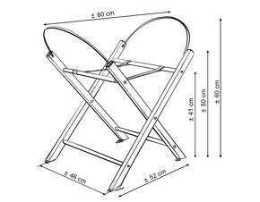 Háčkovaný mojžišov kôš pre bábätko - 4