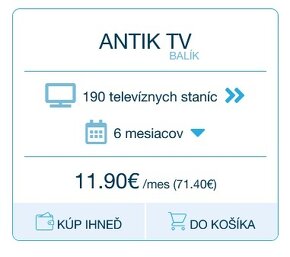 Kupon / voucher 190 programov ANTIK TV na 6 mesiacov - 4