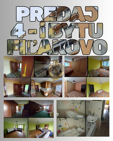 NA PREDAJ 4 izbový byt s balkónom FIĽAKOVO okres LC - 4