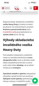 Invalidny vozik Heavy Duty - 4