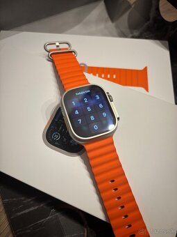 Apple Watch Ultra 2 49mm Titanium Orange Ocean Band - 4