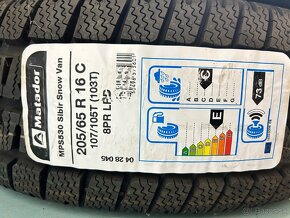 ✅ NOVÉ ZIMNÉ MATADOR MPS530 SIBIR SNOW VAN - 205/65 R16 C ✅ - 4