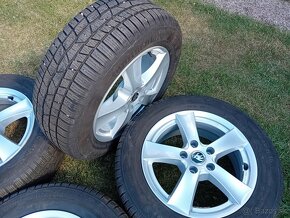 16" ALU 5x112 š SUPERB / VW + zimné pneu 215/60 16 Conti - 4