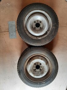 Predám plechové disky s pneu. R 14, 4x108,  z peugeot 207 - 4