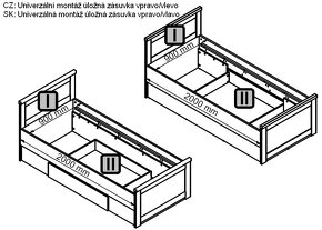 2 x postel 90x200 cm ako NOVÉ - 4