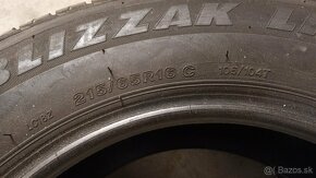 Predám 1ks zimná 215/65r16C Bridgestone na dodávku - 4