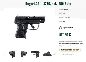 Ruger LCP II, cal 380 Auto / 9mm Br + Strelivo S&B 100ks - 4