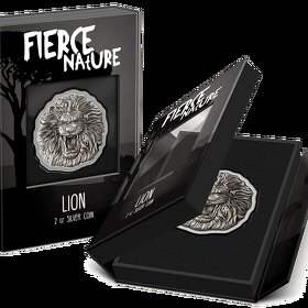 investičné strieborne mince - Fierce nature Lion - 4
