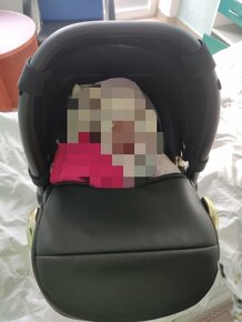 Kočík 2v1 Jumana Fluo line Rose gold + vajíčko s Isofix - 4