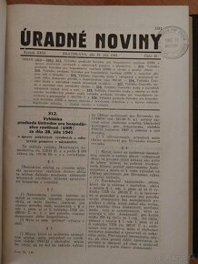 Úradné noviny 1941, Slovenský štát - 4