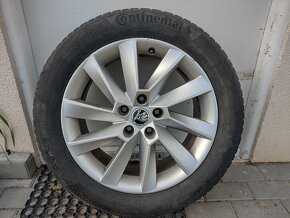 Predam original disky Skoda + zimne pneumatiky Continental - 4