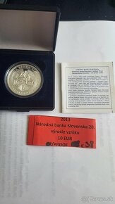 Slovenske strieborne proof mince 10 a 20 Euro - 4