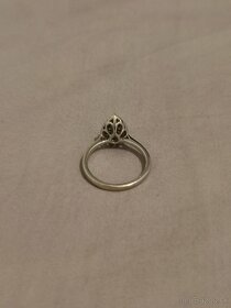 Zásnubný prsteň biele zlato + diamant - 4