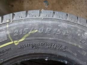 Predám letné pneumatiky na dodávku 215/70 r15c - 4