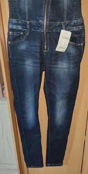 Dámsky riflový overal denim blue S/M nový - 4