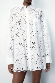 ZARA -  nádherná biela madeirová košeľa PC 49,95 € - 4