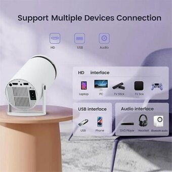 Digitálny projektor 4K Android 11 Wi-Fi bluetooth 260 ANSI s - 4