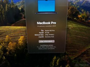 MacBook Pro 14” M3 PRO SK 2023 Space black (Vesmírne čierny) - 4