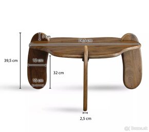 Konferenčný stolík mango 78 cm - 4