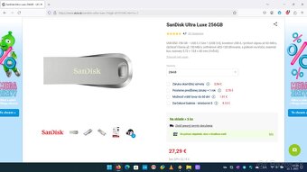 USB kľúč SanDisk 256GB, Micro SD karta Samsung 128GB, Obaly - 4