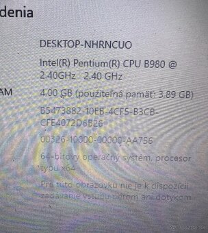 HP G6 - Intel B980 - 4GB RAM - 320GB HDD - 4