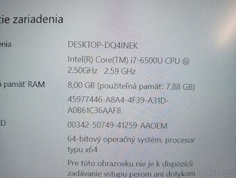 predám notebook HP ELITEBOOK 820 G3 ,WINDOWS 10 ,bez baterky - 4