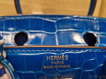 Nová kabelka Hermes BIRKIN ELECTRIC BLUE CROCO - 4