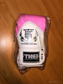 Bielo ruzove boxerske rukavice Top King Muay Thai 6 oz. - 4