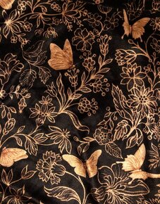 Golden butterfly garden velvet midišaty od blackmilk clothes - 4