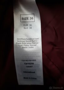 Orsay bordová kožená sukňa - 4