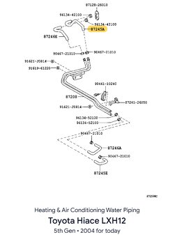 Hadica na vodu OEM Toyota Hiace - 4