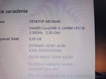 predám Hp probook 6560b , Intel i5 , 8gb ram , ssd , RS-232 - 4