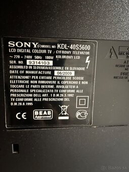 Predám LCD Televízor Sony Bravia - 4