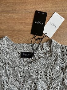 RONDINA - strieborný trblietavý luxusný sveter - NOVÝ - 4