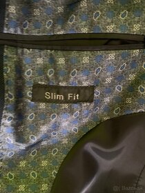 Vlnený oblek Paco Romano (slim fit)  - modrý, štrukturovaný - 4