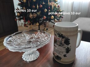 Poháre - misky - ružový porcelán - sklo - 4