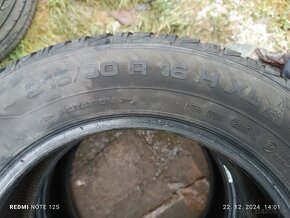 Predám zimné pneu 2 kusi 215/60 r16 - 4