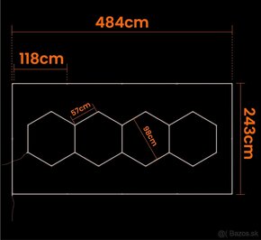 Šesťhranné LED stropné svetelné panelové Hexagon - 4