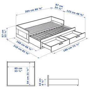 Ikea Brimnes postel s matracmi - 4