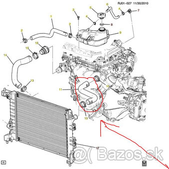 Horná hadica Chladiča CHEVROLET AVEO / KALOS nová - 4
