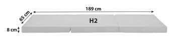 Predám skladacie matrace 189x65cm - 4