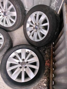 4ks alu disky orig. VW 5x112 r16 pneu 215/55 r16 - 4