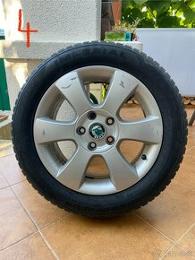 Alu disky 5x112 orig.škoda,pneu 205/55r16 - 4