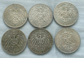 Strieborne mince 2,3,5 Marky - Nemecke cisarstvo - 4