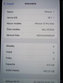 Predám Apple iPhone 13 pro Max512gb - 4