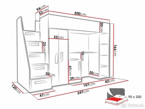 Poschodová posteľ do študentskej izby - 4