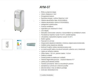 Prenosná klimatizácia AYRTON AYM-07 - 4