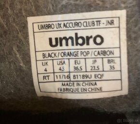 Predám detské kopačky - tarfy Umbro - 4