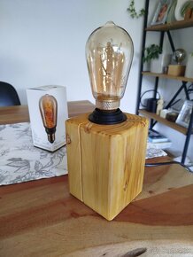 Nová Dizajnová lampa - s LED Vintage žiarovkou - 4