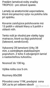 Polohovatelne rošty 80x200 - 4